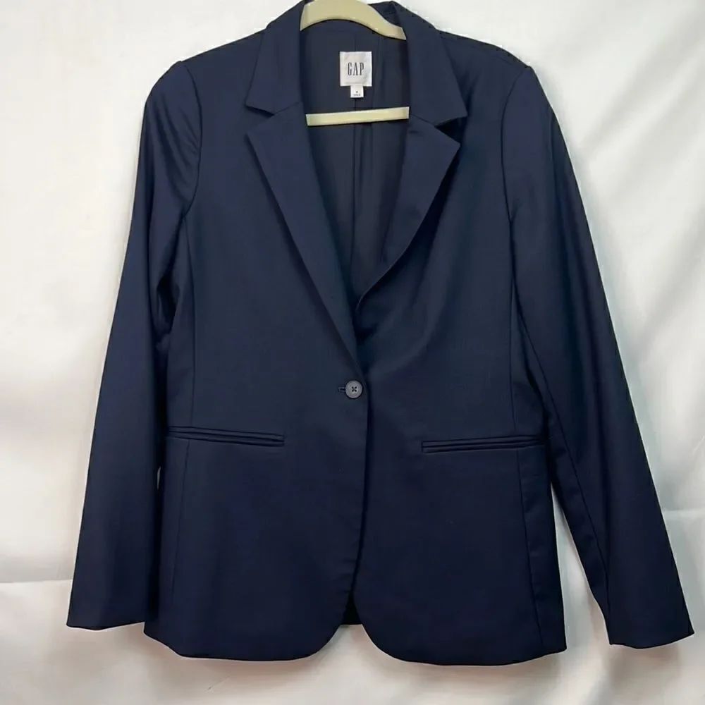 GAP Navy Blue single button blazer size 8 EUC